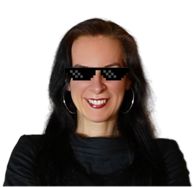 Mira with glasses